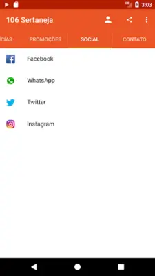 106 Sertaneja android App screenshot 2